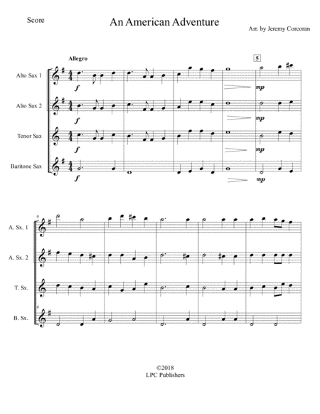 An American Adventure For Saxophone Quartet Satb Or Aatb Page 2