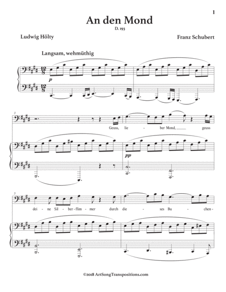 An Den Mond D 193 C Sharp Minor Bass Clef Page 2