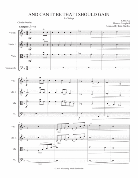 And Can It Be That I Should Gain String Chamber Ensemble Page 2