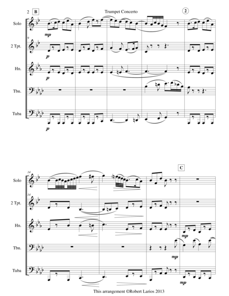 Andante From Concerto For Trumpet Page 2