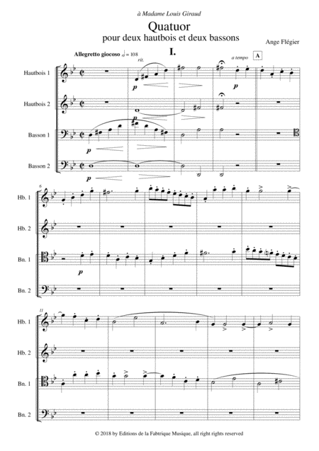 Ange Flgier Quatuor For Two Oboes And Two Bassoons Page 2