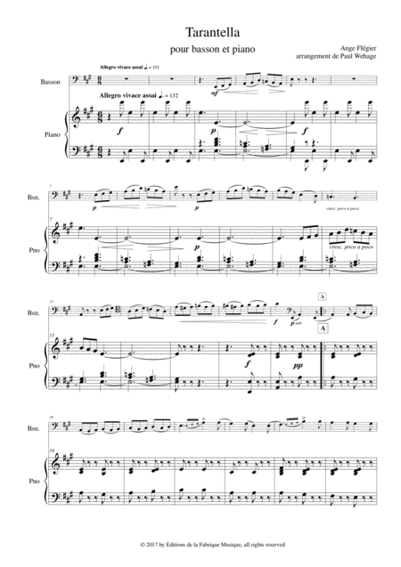 Ange Flgier Tarantella For Bassoon And Piano Page 2