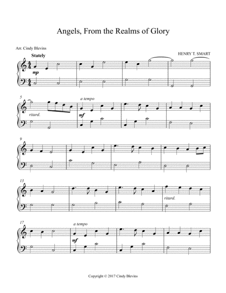 Angels From The Realms Of Glory Arranged For Easy Piano Solo Page 2
