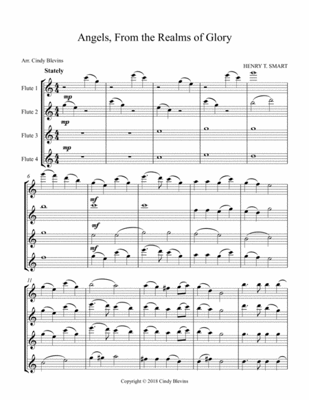 Angels From The Realms Of Glory For Flute Quartet Page 2