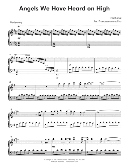 Angels We Have Heard On High Late Intermediate Piano Page 2