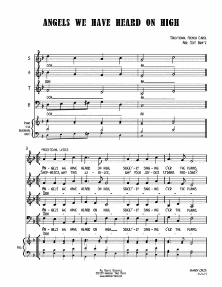 Angels We Have Heard On High Satb A Cappella Page 2