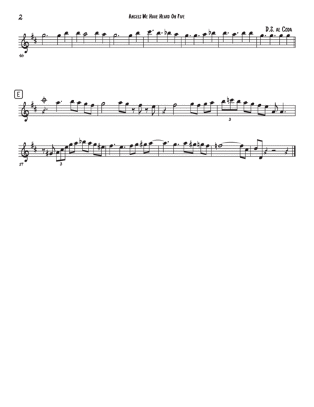 Angels We Have Heard On High Sax Quartet Aatb Or Satb Page 2