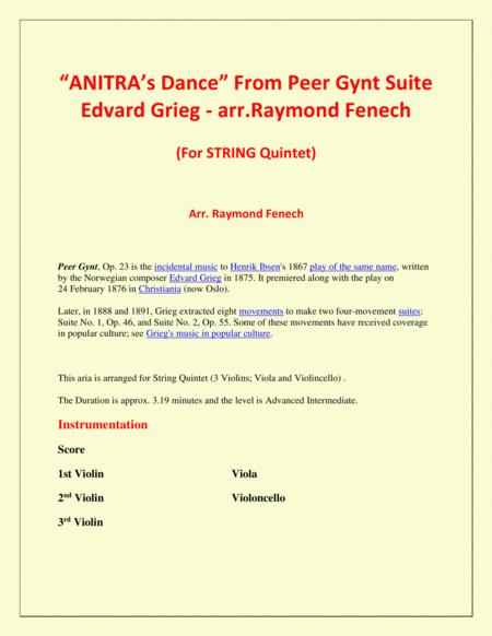 Anitras Dance E Grieg String Quintet Page 2