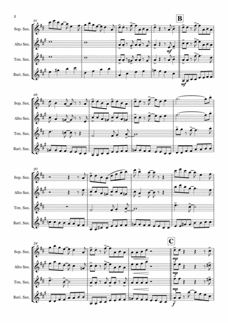 Annie Bs Boogie Saxophone Quartet Satb Page 2