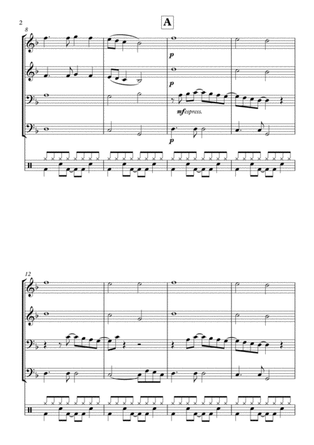 Another Day In Paradise Brass Quartet Drums Page 2