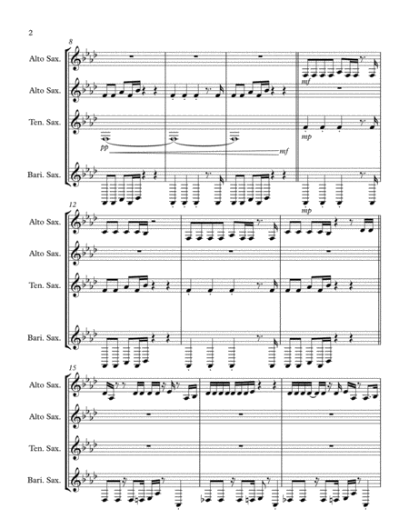 Another One Bites The Dust Sax Quartet Page 2