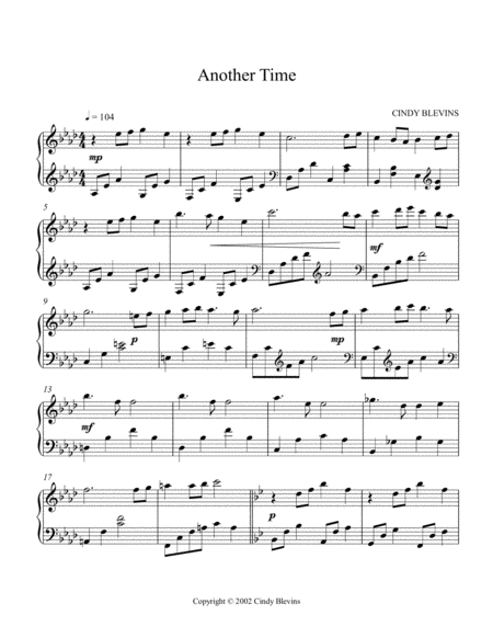Another Time An Original Solo For Piano From My Piano Book Piano Dreams Page 2
