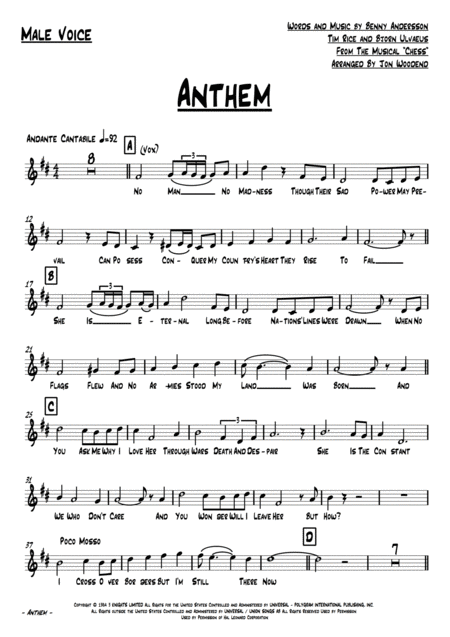 Anthem From Chess 8 Piece Band Page 2