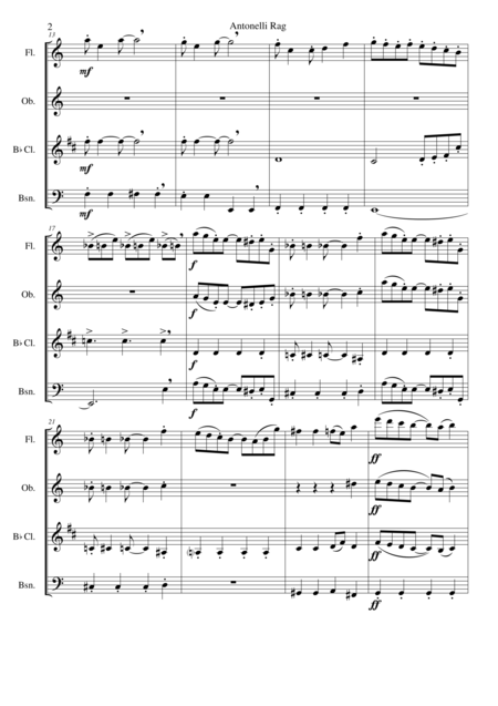 Antonelli Rag For Wind Quartet Page 2