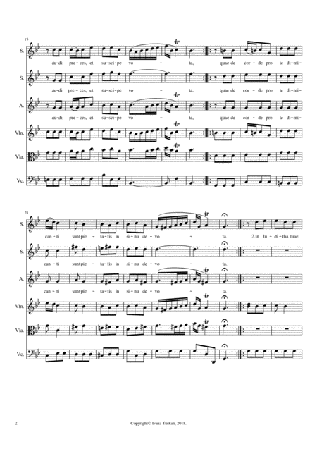 Antonio Vivaldi Mundi Rector For Ssa And String Trio G Minor Page 2