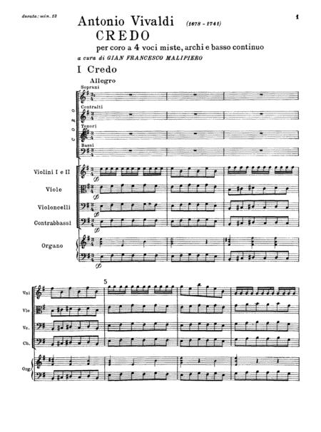 Antonio Vivaldi Piano Music Sheets Page 2