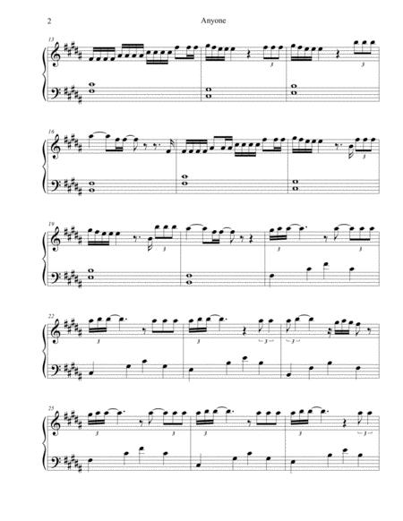 Anyone Demi Lovato Sheet Music Easy Piano Page 2