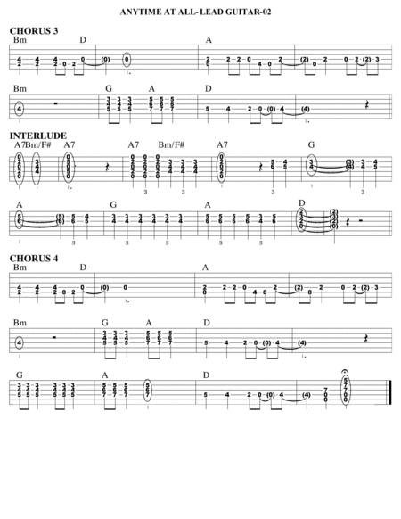 Anytime At All Guitar Tab Page 2