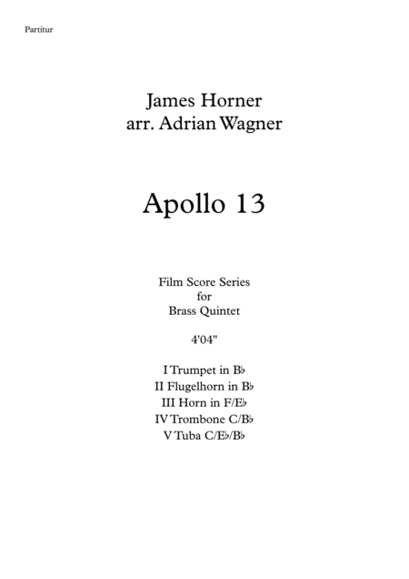 Apollo 13 James Horner Brass Quintet Arr Adrian Wagner Page 2