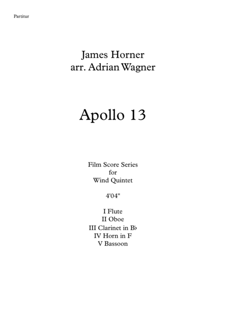 Apollo 13 James Horner Wind Quintet Arr Adrian Wagner Page 2