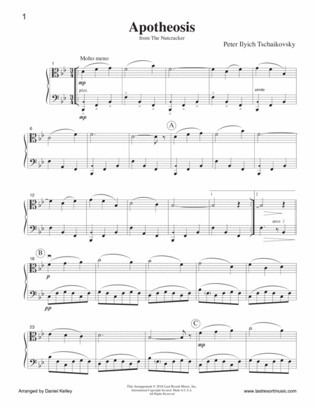 Apotheosis From The Nutcracker Duet For Viola Cello Or Bassoon Music For Two Page 2