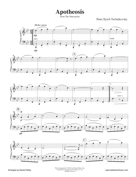 Apotheosis From The Nutcracker For Violin Cello Duet Music For Two Or Flute Or Oboe Bassoon Page 2