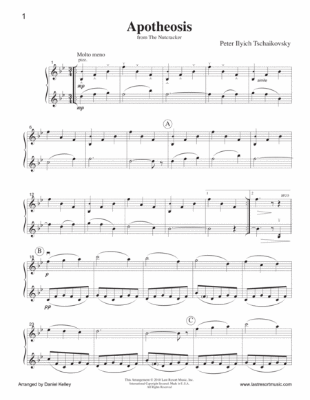 Apotheosis From The Nutcracker For Violin Duet Music For Two Violins Page 2