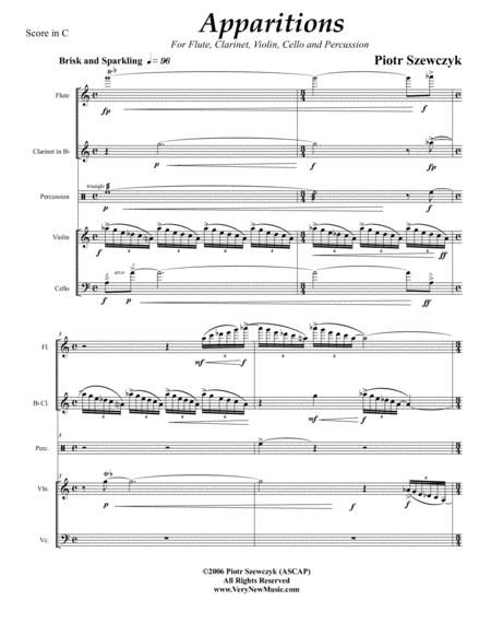 Apparitions For Violin Flute Clarinet Cello And Percussion Page 2