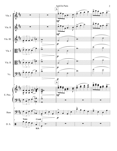 April In Paris String Sextet Page 2