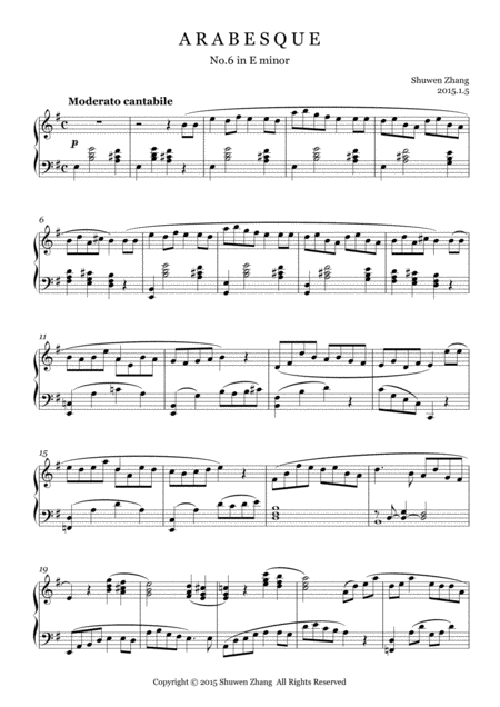 Arabesque No 6 In E Minor Page 2