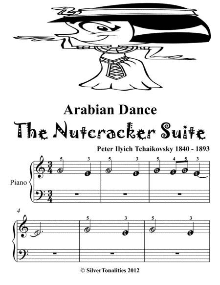 Arabian Dance The Nutcracker Suite Beginner Piano Sheet Music Tadpole Edition Page 2