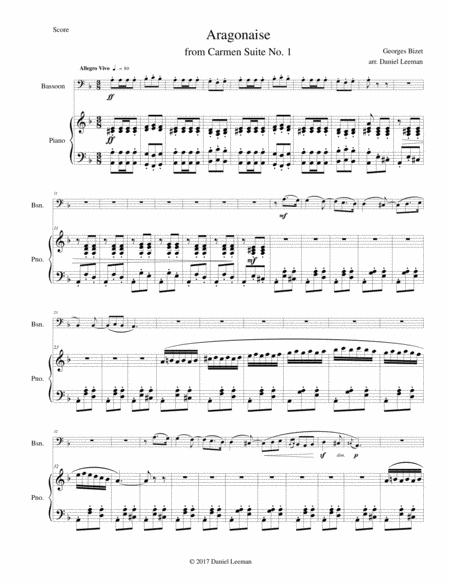 Aragonaise For Bassoon Piano Page 2