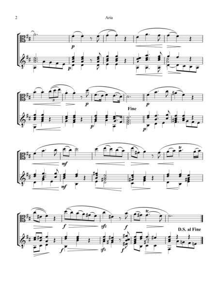 Aria Lascia Ch Io Pianga For Viola And Guitar Page 2