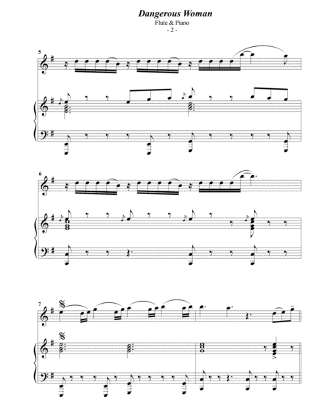 Ariana Grande Dangerous Woman For Flute Piano Page 2