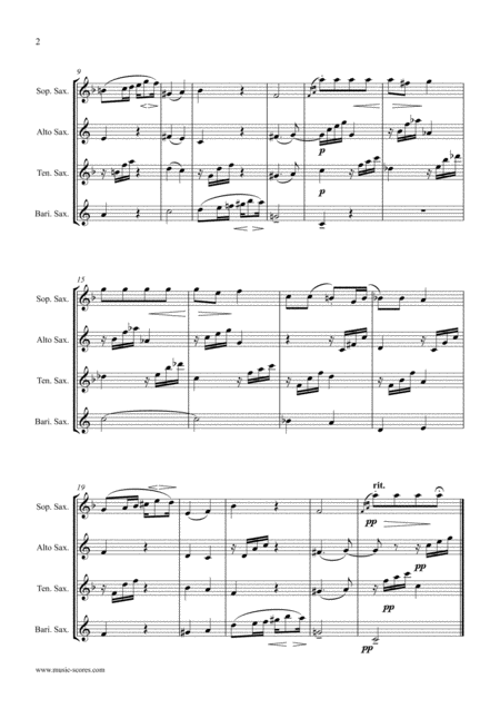 Arietta Op 12 No 1 Sax Quartet Page 2