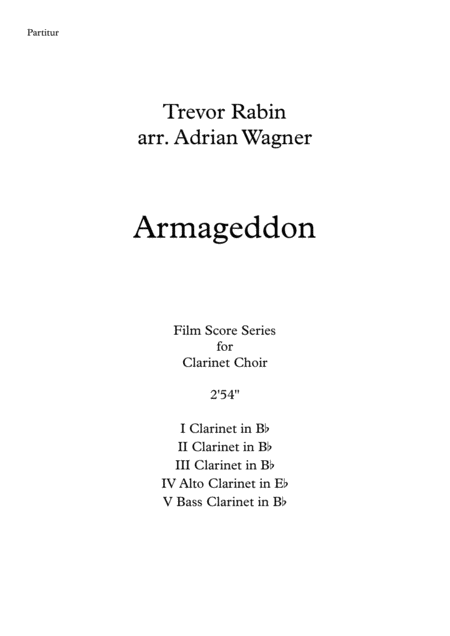 Armageddon Trevor Rabin Clarinet Choir Arr Adrian Wagner Page 2