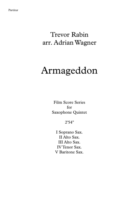 Armageddon Trevor Rabin Saxophone Quintet Arr Adrian Wagner Page 2