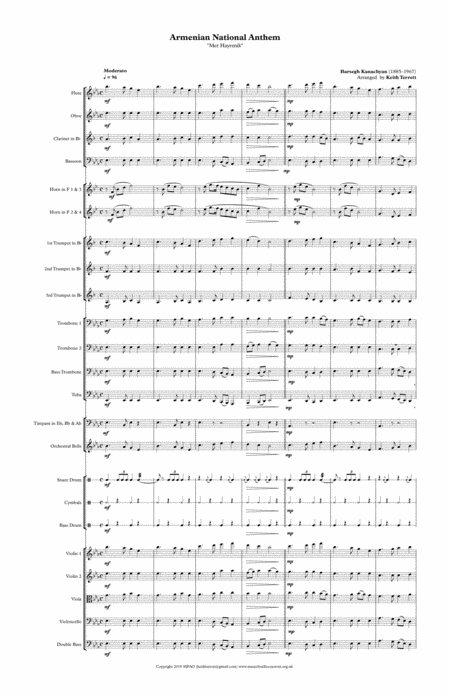 Armenian National Anthem For Symphony Orchestra Page 2