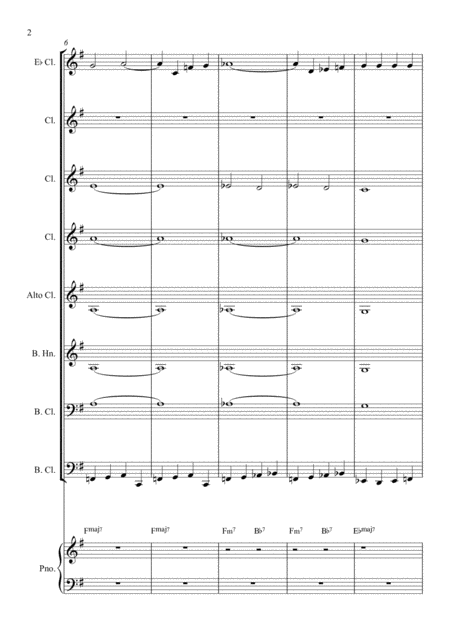 Arrangement Of How High The Moon And Ornithology C Parker For Clarinet Quintet Page 2