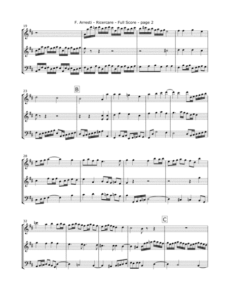 Arresti F Ricercare For Two Violins And Cello Page 2