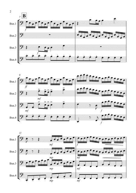 Arrival Of The Queen Of Sheba For Bassoon Quartet Page 2