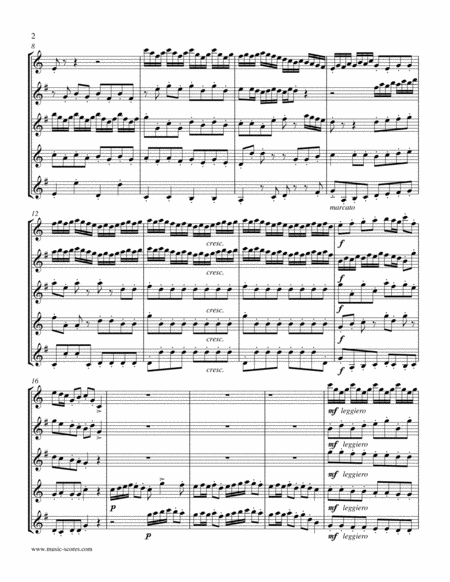 Arrival Of The Queen Of Sheba Sax Quintet Soprano Sax 2 Alto Sax Tenor Sax And Baritone Sax Page 2