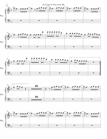 As Long As You Love Me Piano Page 2