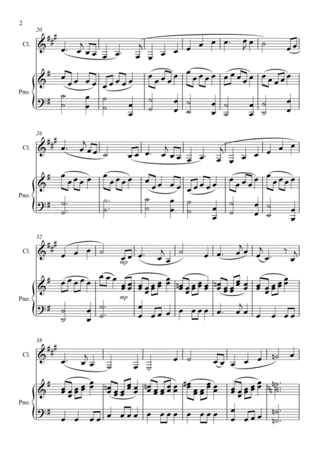 Ashokan Farewell For Clarinet And Piano Page 2