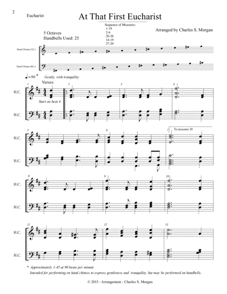 At That First Eucharist For Five Octave Hand Chimes Page 2