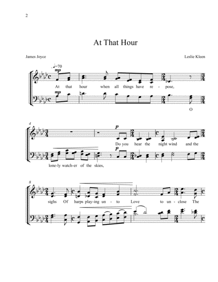 At That Hour For Satb A Cappella Page 2