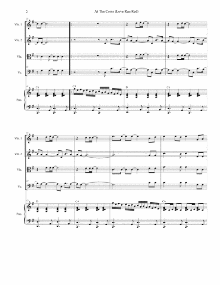 At The Cross Love Ran Red For String Quartet And Piano Page 2