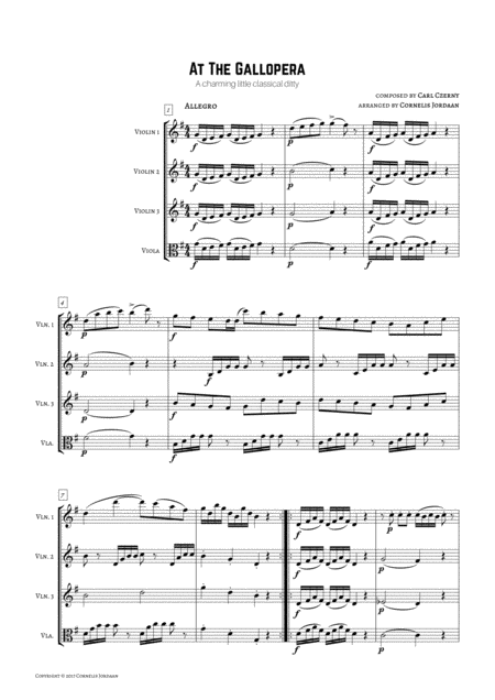 At The Gallopera For 3 Violins Viola Page 2