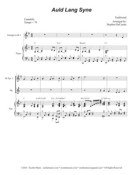 Auld Lang Syne Brass Quartet And Piano Page 2