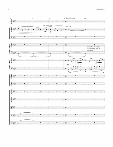 Auld Lang Syne Chamber Orchestra Score And Parts Page 2